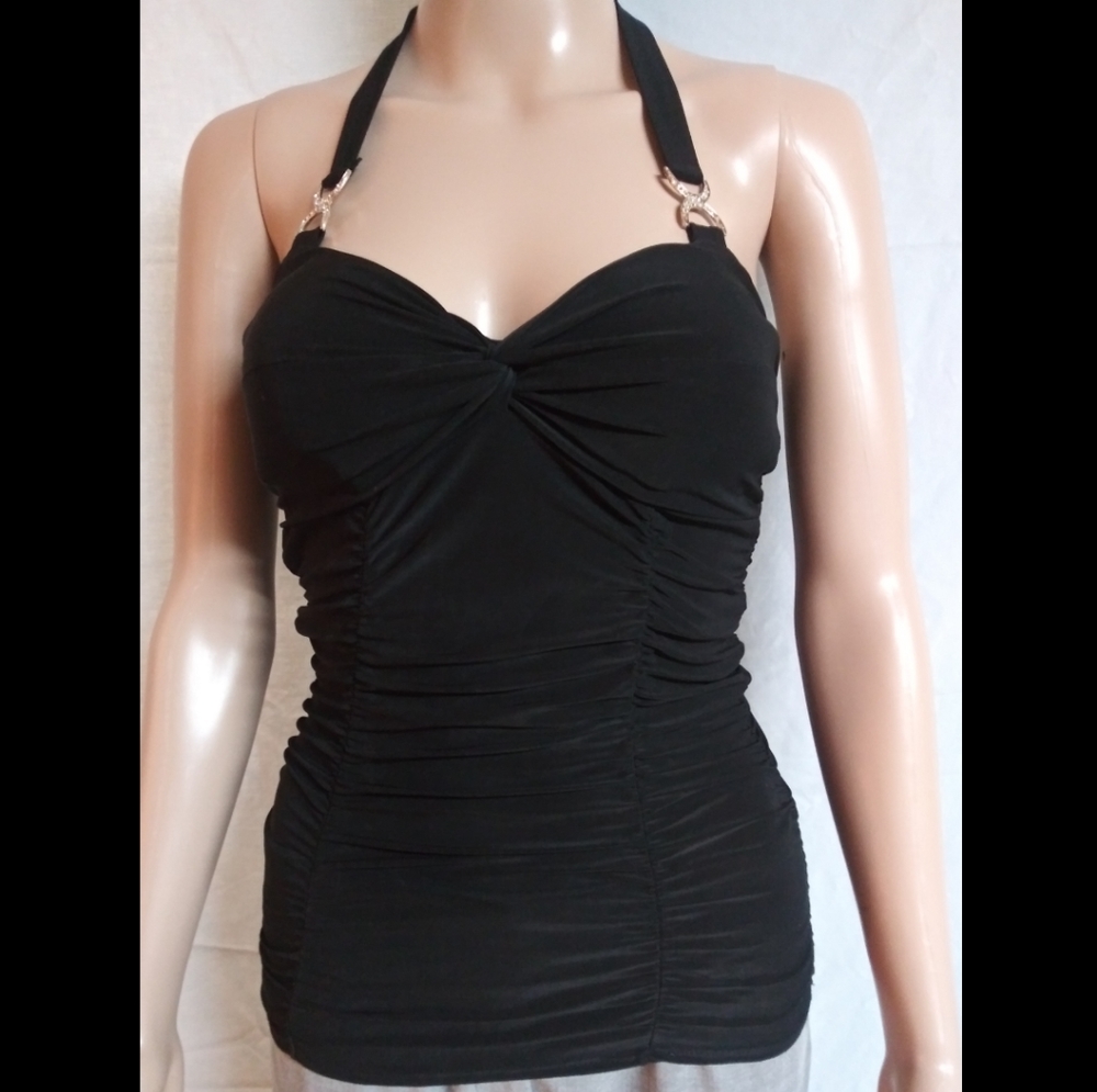 Black halter top